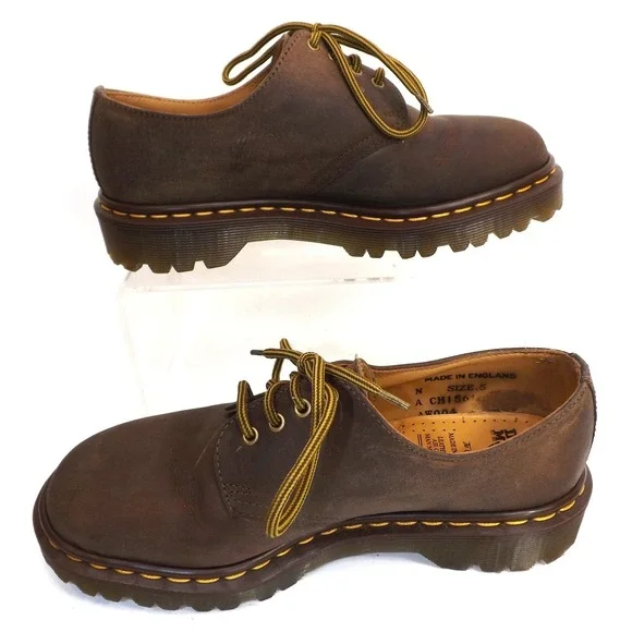 Dr Martens Aztek Crazy Horse 1561 Oxford Shoe Made In England - US Ladies size 7 - Picture 2 of 16